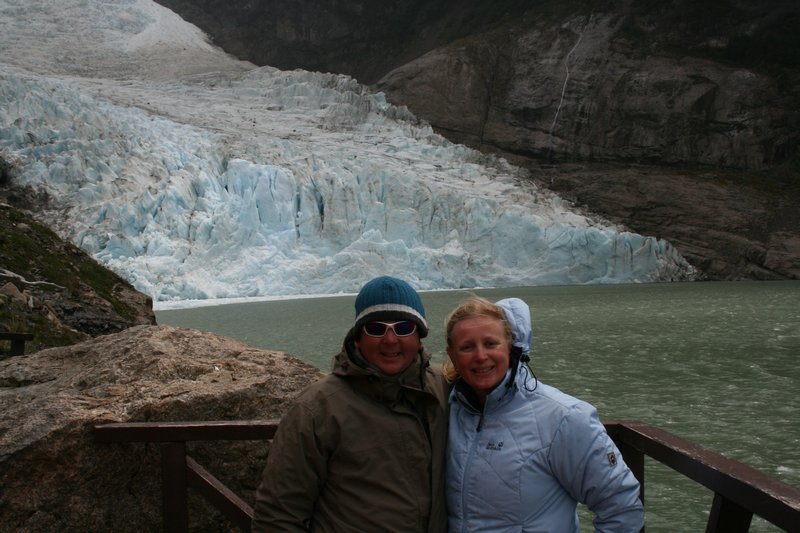 Us in front of our first glacier