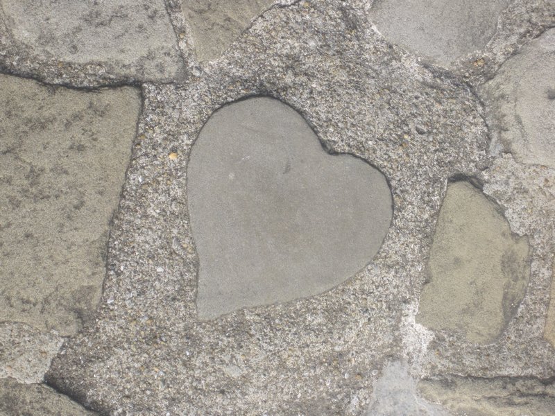 Heart shaped stone