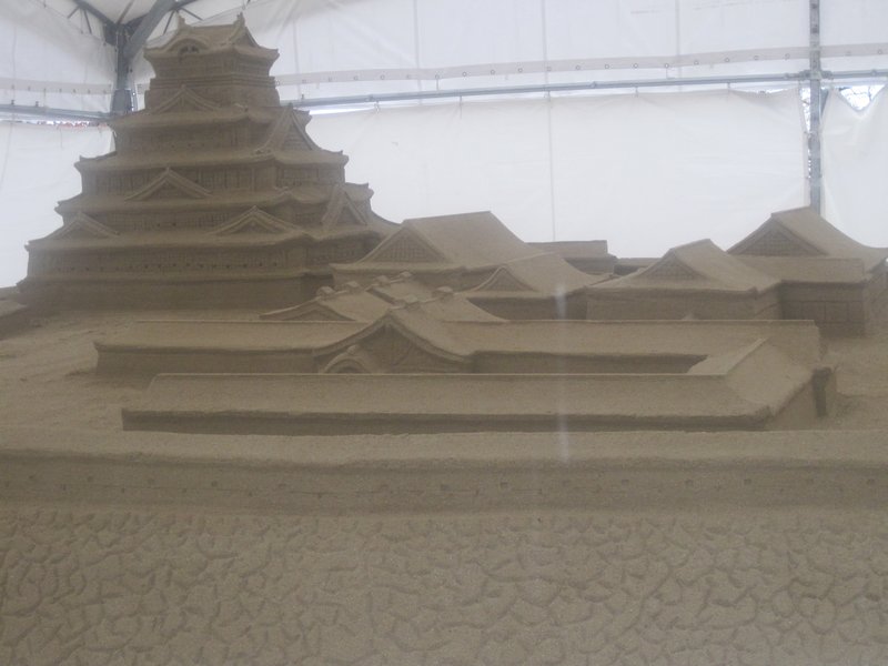 Sand sculpture at the Castle