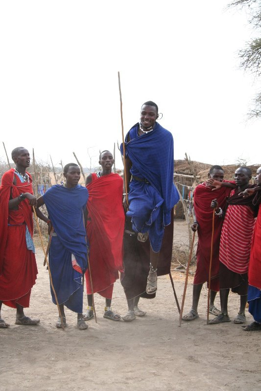 Masai village jumping competition 