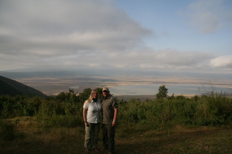 View of the Ngorongoro crater from just the other side of our balcony