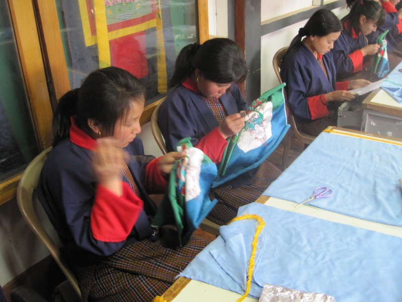 Embroidery students