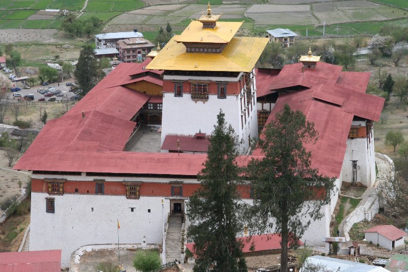 The Dzong from above