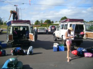 packing the 4x4 for fraser island