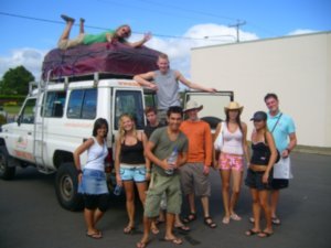 group photo...im on the top of the van