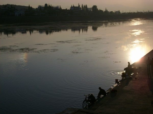Uitzicht over de Xin'an River in Tunxi
