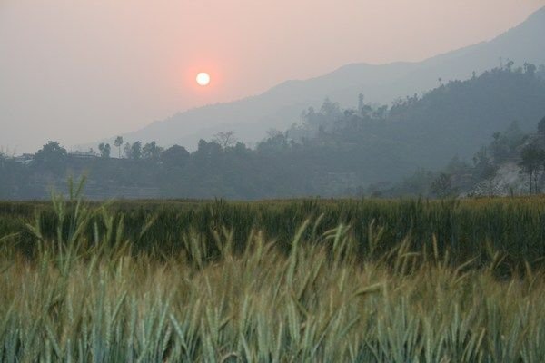 Zonsondergang aan Shivapuri