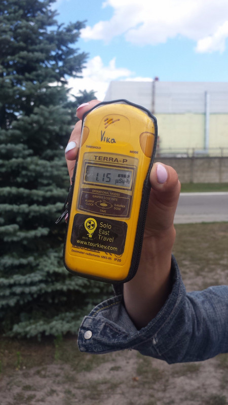 Geigerteller om de radioactiviteit te meten