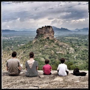 Uitzicht op Sigiriya Rock vanaf Pidurangala Rock 