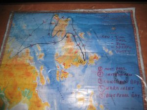 Our route around the 74 islands 