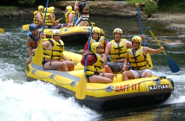 Paddling into the rapid?