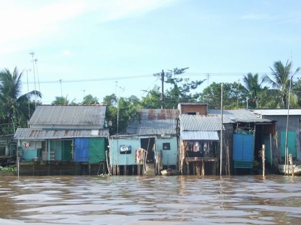 Jedne z lepszych domow, ktore spotyka sie plywajac po Mekongu