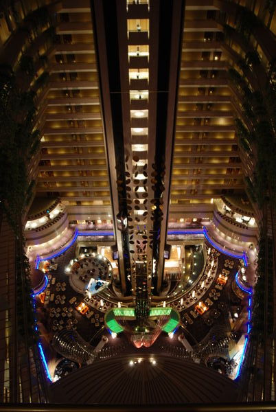 Our hotel lobby from above