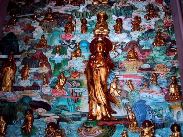 Hundred year old Buddhist carving