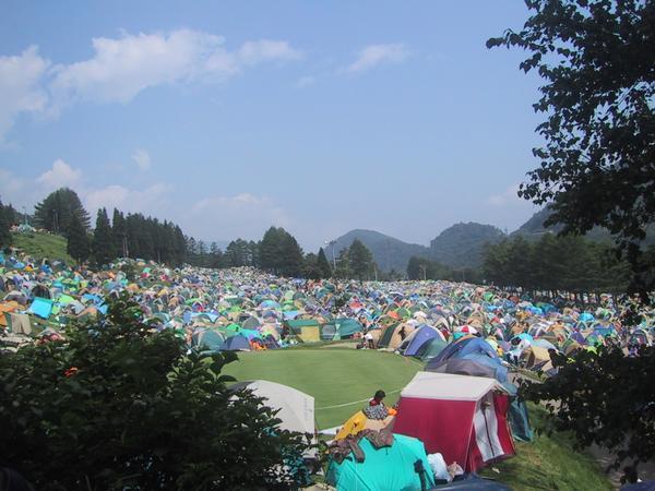 The campgrounds of the festival