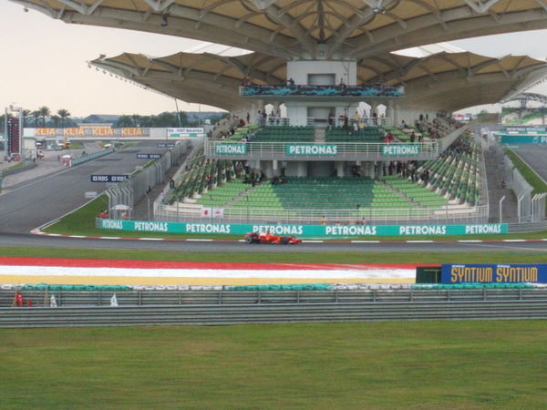 Ferrari on the final corner