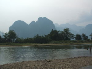 River in Vang Vieng