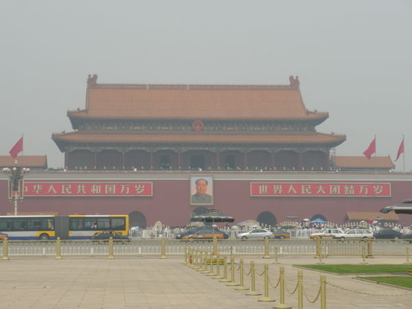 Gate of Heavenly Peace at Tiananmen Square with Chairman Mao