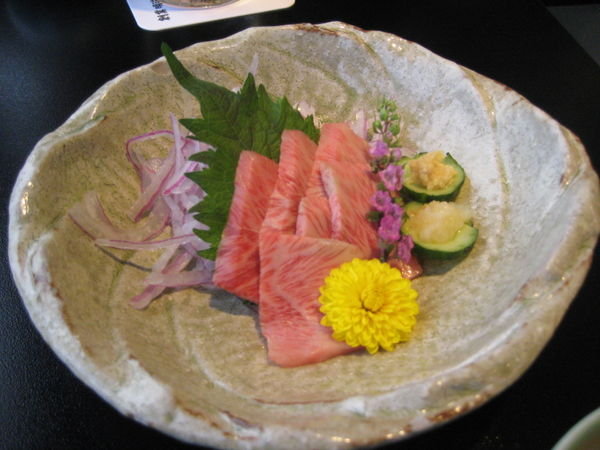 beef sashimi