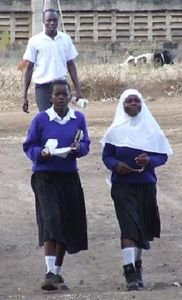 Kids arriving at school