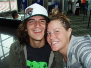 Our last couple of hours together at the airport :(