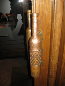 Door handle of the restaurant