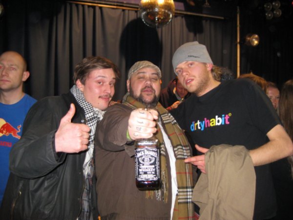 Konrad, Dizzy (with his JD) and Tim