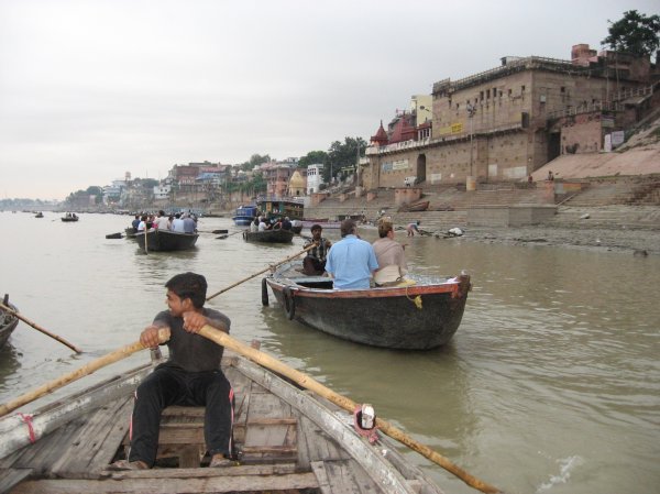 Our boat on the Ganga