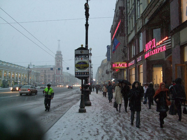 Snow on Nevsky Prospect