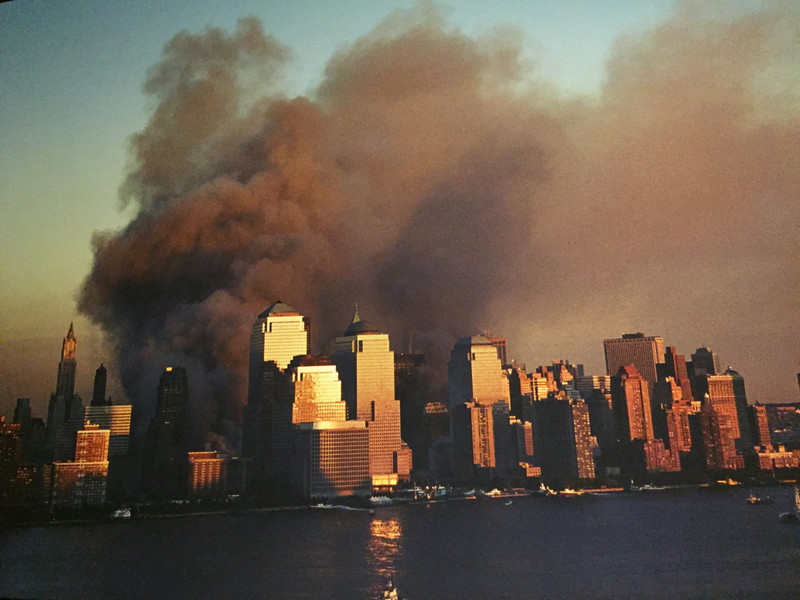 Photo take on 9-11 after the towers had collapsed