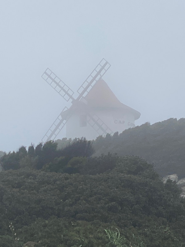 Foggy windmill