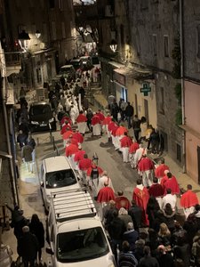 Thursday night procession from our balcony