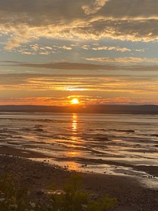 Sunset on Low Tide in the Bay of Fundy