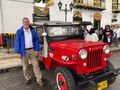 Dave next to one of the iconic Willys Jeeps