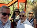 Riding the funicular in Santiago
