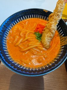 Spicy noodle soup at a Japanese place near the Seoul fortress