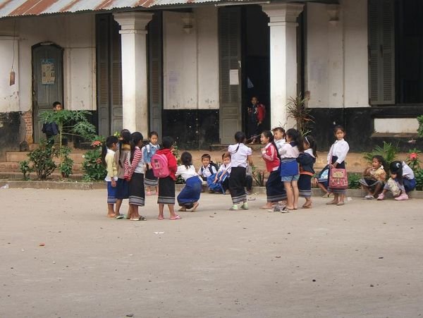 Kids playing at school