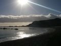 Sun setting in Kaikoura