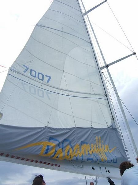 The sail on the Ragamuffin