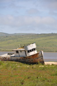 Boat stranded at low tides