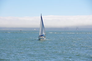 Sailboat outside Tiburon