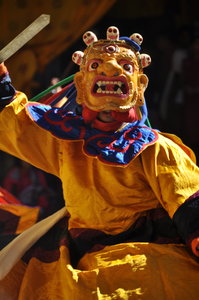 Masked Monk Dancing