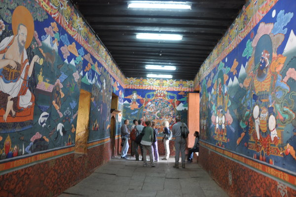 Painted hallways of Dzong