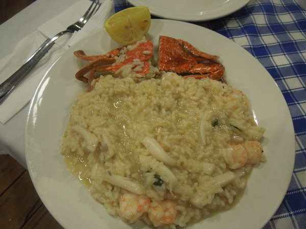 An amazing seafood risotto