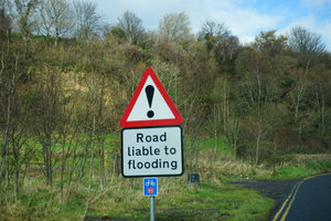 Road liable to flooding