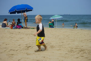 Kids loving the beach