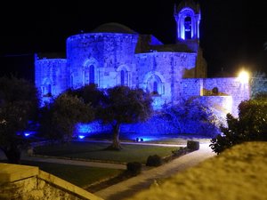 The church in Byblos at night