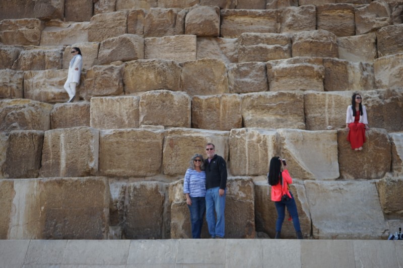 At the base of the Pyramid