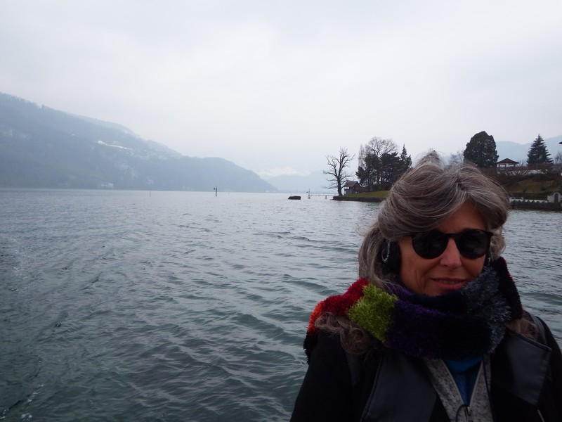 MJ on Lake Lucerne