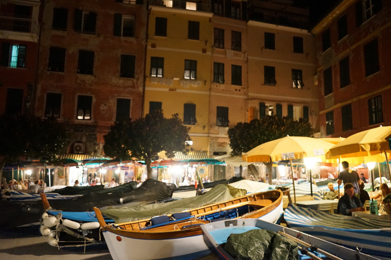 Vernazza boats at night